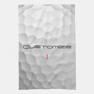 Weiße Golfball-Textur mit Grübchen, benutzerdefini Geschirrtuch