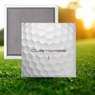 Weiße Golfball-Textur mit Grübchen, benutzerdefini Magnet