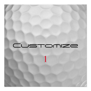 Weiße Golfball-Textur mit Grübchen, benutzerdefini Poster