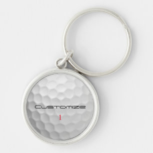 Weiße Golfball-Textur mit Grübchen, benutzerdefini Schlüsselanhänger