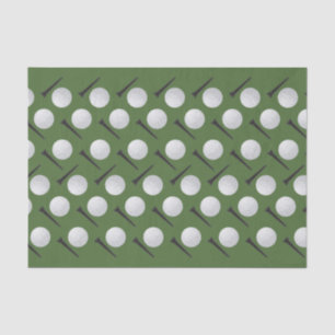 Weiße Golfbälle mit DIY Hintergrund-Farbe Seidenpapier
