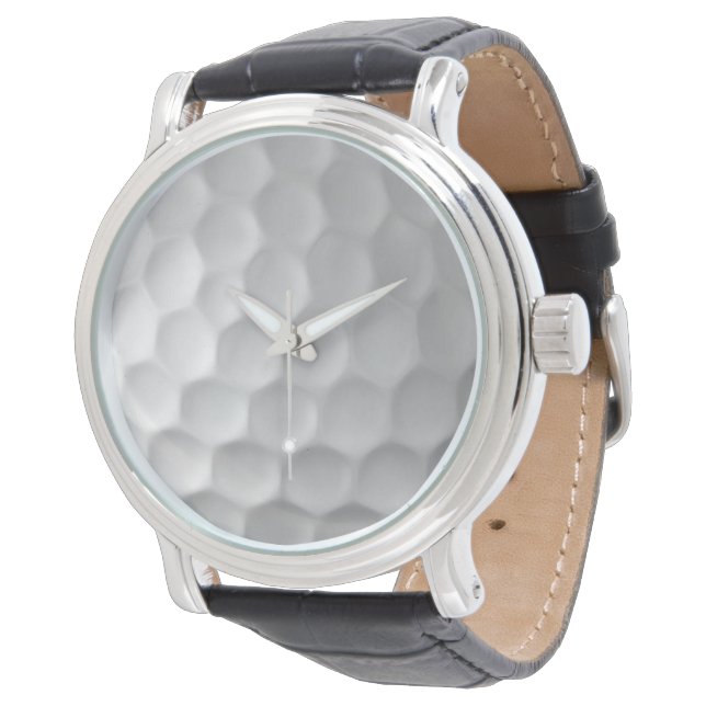 Weiße golfballstruktur mit dimpeln armbanduhr (Schrägansicht)