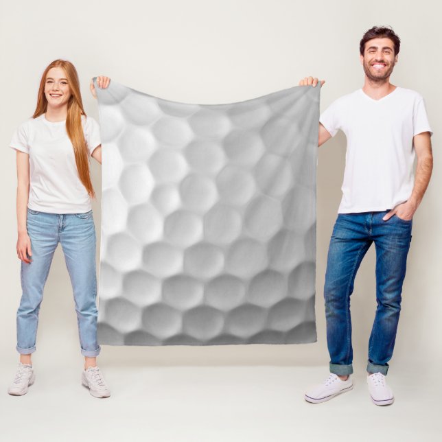 Weiße golfballstruktur mit dimpeln fleecedecke (Beispiel)