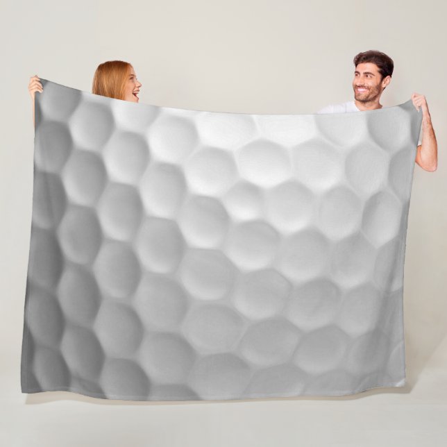 Weiße golfballstruktur mit dimpeln fleecedecke (Beispiel)
