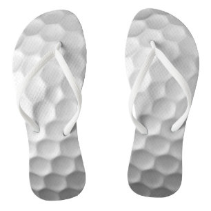 Weiße golfballstruktur mit dimpeln flip flops