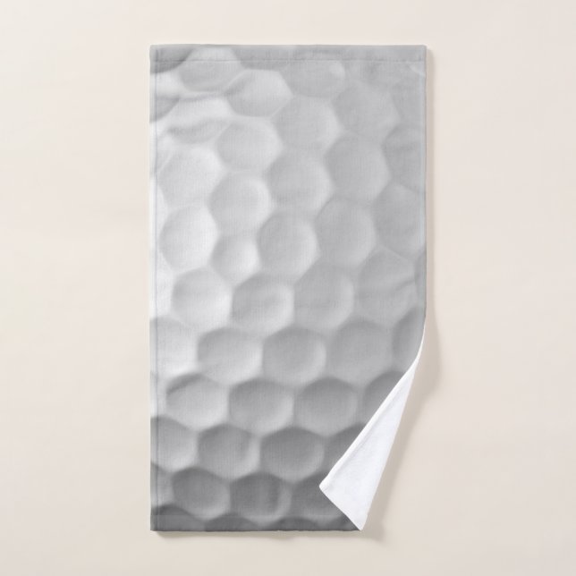 Weiße golfballstruktur mit dimpeln handtuch (Handtuch)