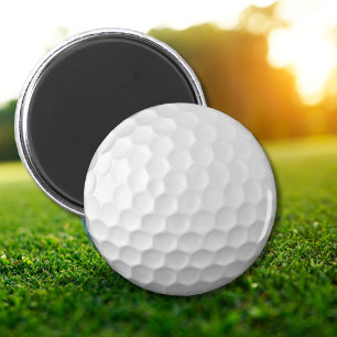 Weiße golfballstruktur mit dimpeln magnet