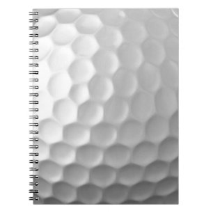 Weiße golfballstruktur mit dimpeln notizblock