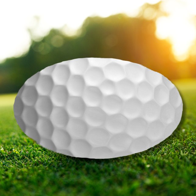 Weiße golfballstruktur mit dimpeln ovaler aufkleber (Von Creator hochgeladen)