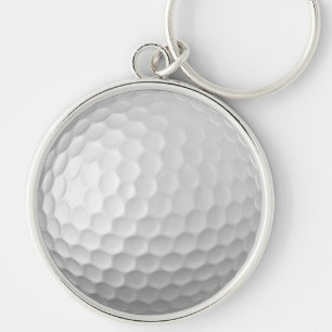 Weiße golfballstruktur mit dimpeln schlüsselanhänger