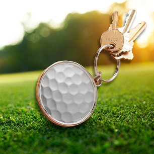 Weiße golfballstruktur mit dimpeln schlüsselanhänger