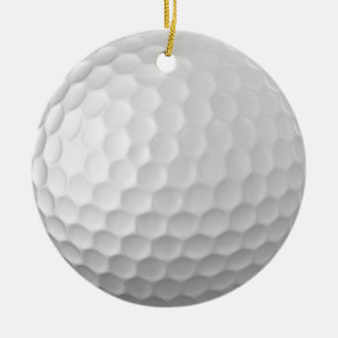 Weiße golfkugelförmige Textur mit Dellen Keramik Ornament