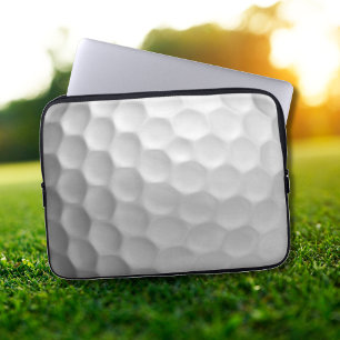 Weiße golfkugelförmige Textur mit Dellen Laptopschutzhülle
