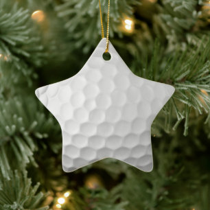 Weiße golfkugelige Textur mit Dellen Keramik Ornament
