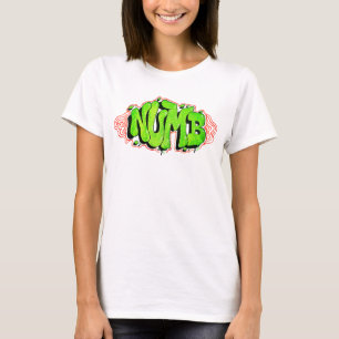Weiße Graffiti-T - Shirt