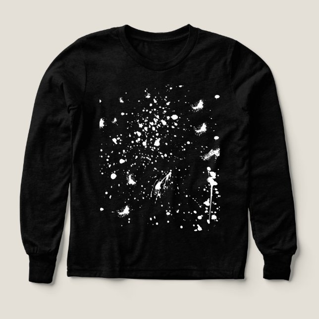 Weiße Grafik mit Farbspritzer-Fleck in Weiß (Design Vorderseite)