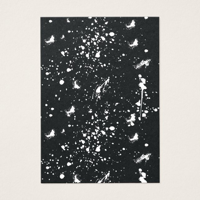 Weiße Grafik mit Farbspritzer-Fleck in Weiß (Vorderseite)