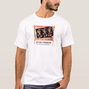 Weiße Grafik-Straßenkunst-Collage-T-Shirt. T-Shirt