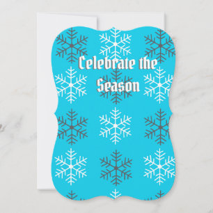 Weiße/graue Schneeflocke Flat Holiday Card Feiertagskarte