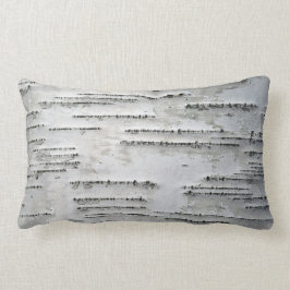 Weiße, graue und schwarze Birke Lendenkissen