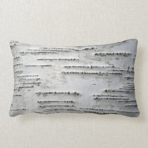 Weiße, graue und schwarze Birke Lendenkissen