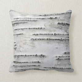 Weiße, graue und schwarze Birkenrinde Kissen