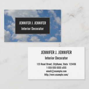Weiße/graue Wolken und Blue Sky Business Card Visitenkarte