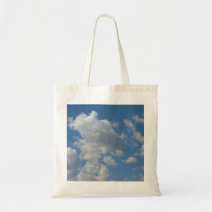 Weiße/graue Wolken und Blue Sky Tote Beutel Tragetasche