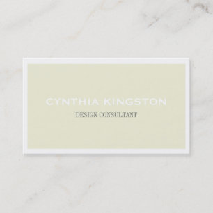 Weiße Grenze einfach elegant ecru beruflich Visitenkarte
