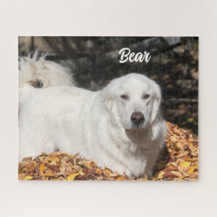 Weiße große Pyrenäen Tierschützer Hund Puzzle
