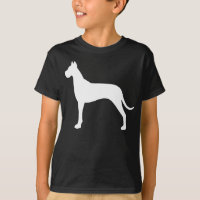 Weiße großer Däne-HundeSilhouette-große Grafik