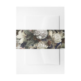 Weiße grüne Blume Einladungsbanderole