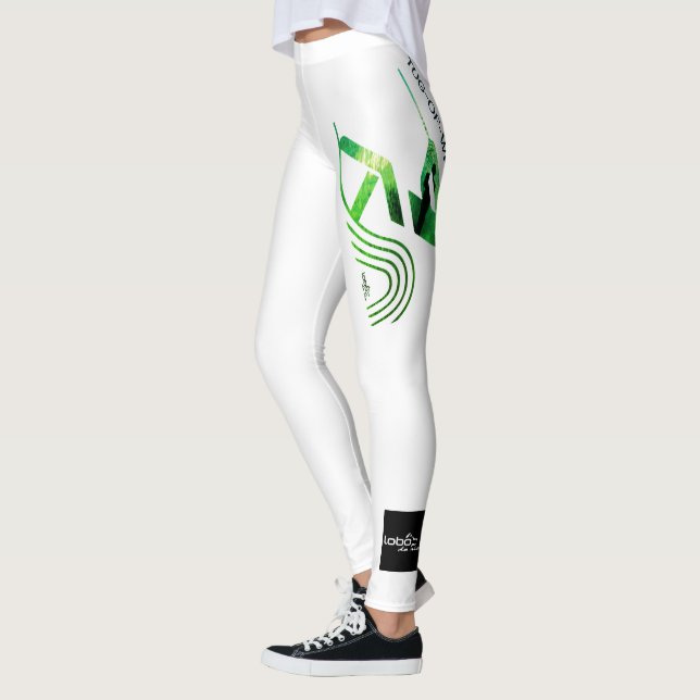 Weiße grüne Leggings (Links)
