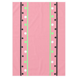 Weiße grüne Polka Dots Pink Tischdecke