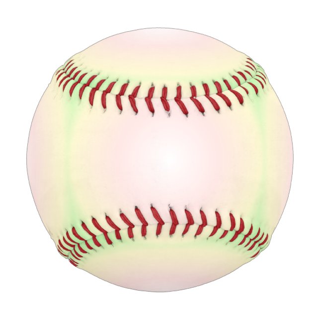 Weiße grüne Rose Weißes 3D-Lichtbogenmuster Baseball (Vorderseite)