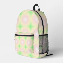 Weiße grüne Rose Weißes 3D-Lichtbogenmuster Bedruckter Rucksack