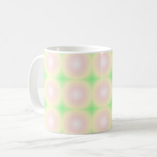 Weiße grüne Rose Weißes 3D-Lichtbogenmuster Kaffeetasse