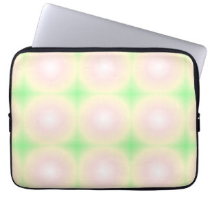 Weiße grüne Rose Weißes 3D-Lichtbogenmuster Laptopschutzhülle
