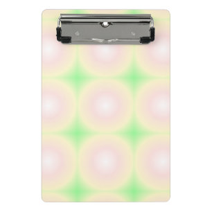 Weiße grüne Rose Weißes 3D-Lichtbogenmuster Mini Klemmbrett