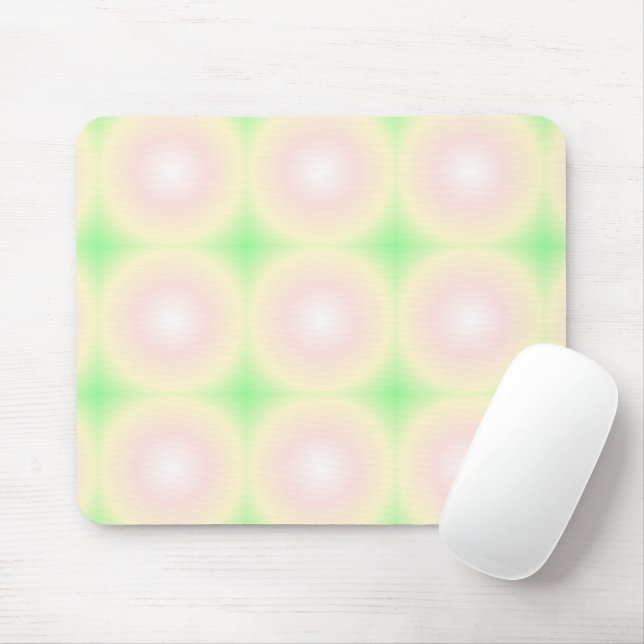 Weiße grüne Rose Weißes 3D-Lichtbogenmuster Mousepad (Mit Mouse)