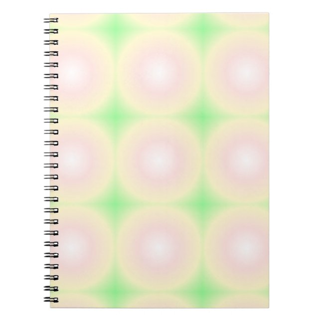 Weiße grüne Rose Weißes 3D-Lichtbogenmuster Notizblock (Vorderseite)