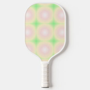 Weiße grüne Rose Weißes 3D-Lichtbogenmuster Pickleball Schläger