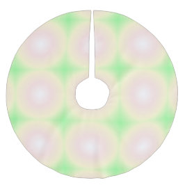 Weiße grüne Rose Weißes 3D-Lichtbogenmuster Polyester Weihnachtsbaumdecke