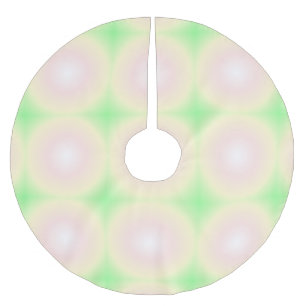 Weiße grüne Rose Weißes 3D-Lichtbogenmuster Polyester Weihnachtsbaumdecke