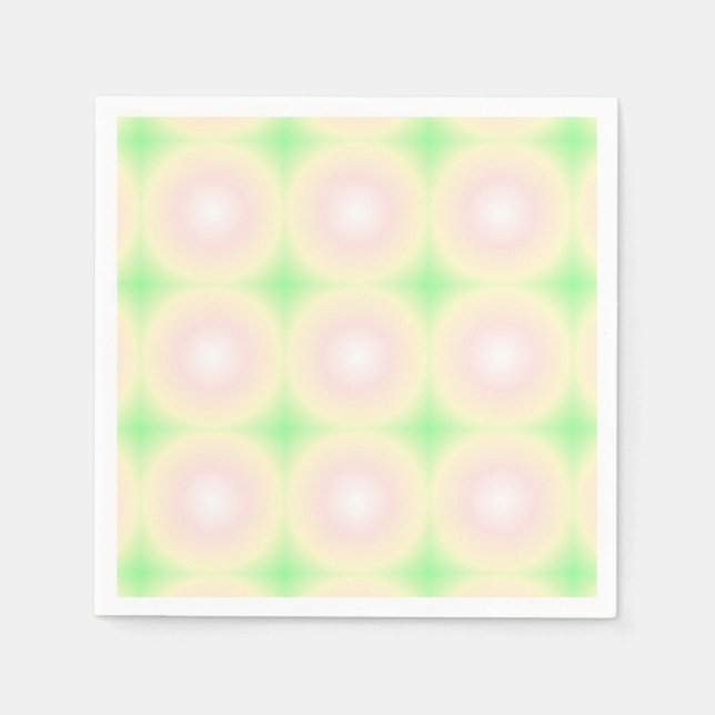 Weiße grüne Rose Weißes 3D-Lichtbogenmuster Serviette (Vorderseite)