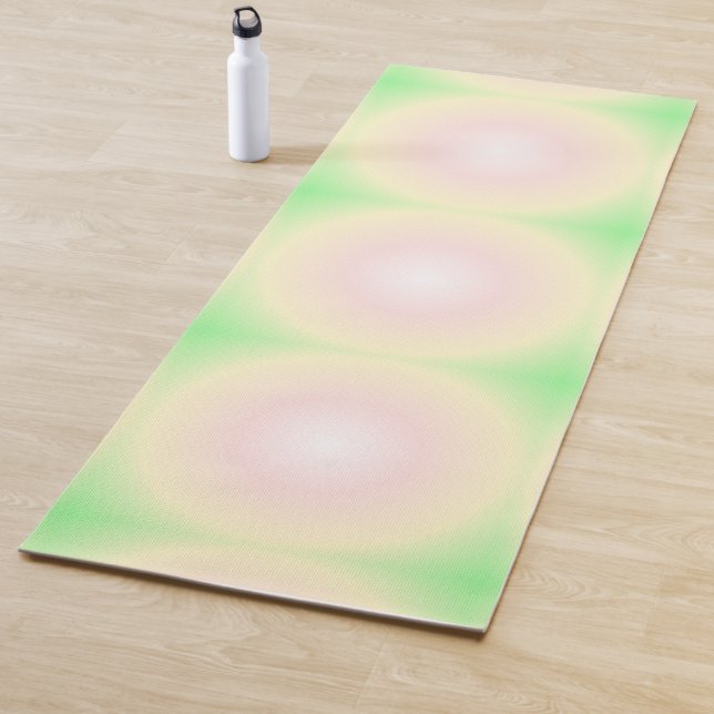 Weiße grüne Rose Weißes 3D-Lichtbogenmuster Yogamatte (Beispiel)