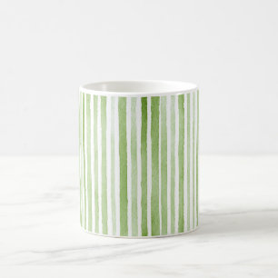 Weiße Grüne Streifen Kaffeetasse