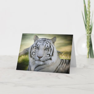 Weiße Gruß-Karte des Tiger-(v2) personifizieren Karte