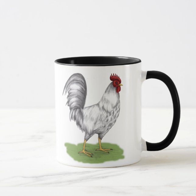 Weiße Hahn-Tasse Tasse (Rechts)