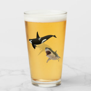 Weiße Hai Glas